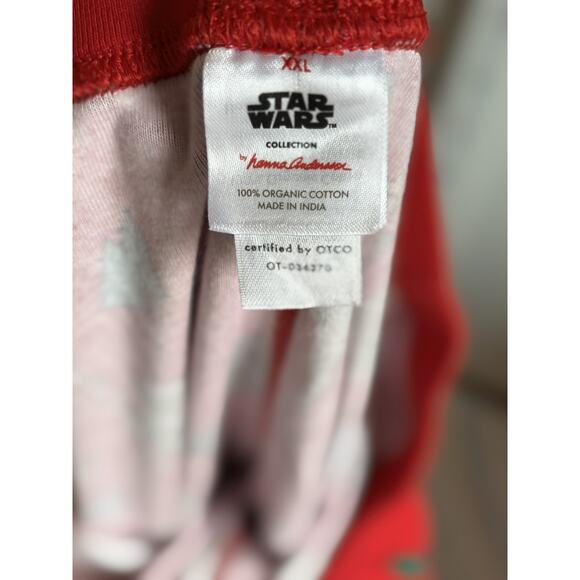 Star Wars Hanna Andersson Pajama Set Adult XXL Red Holiday Organic Cotton - Picture 6 of 6